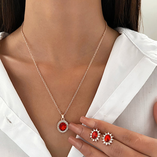 Sunflower Jewelry Set - Rose Gold Plated