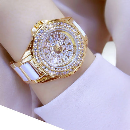 Fashion Diamond Women's Watch - Round Dial