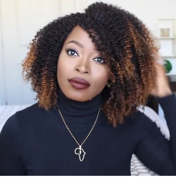 High Temperature Silk Curly Wig - Long Bangs Heat Resistant Hair