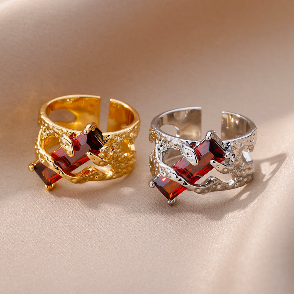 Geometric Copper Ring - Unisex Style The Max Mall