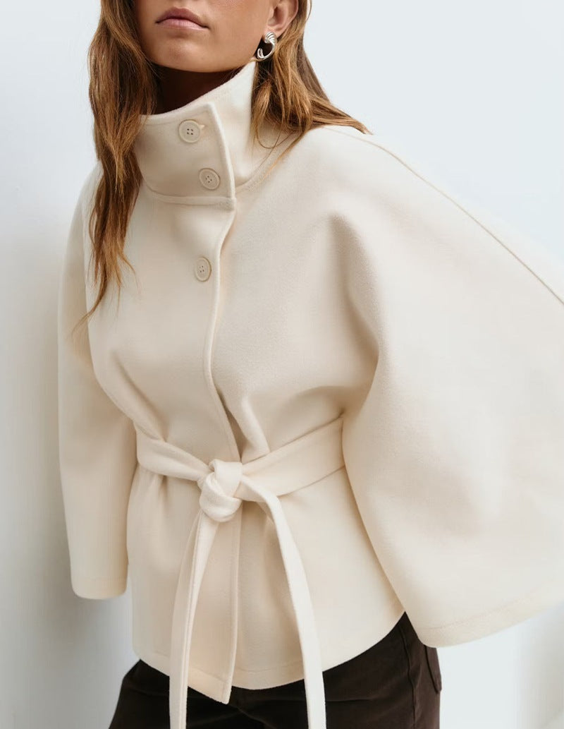 Polyester Batwing Sleeve Jacket