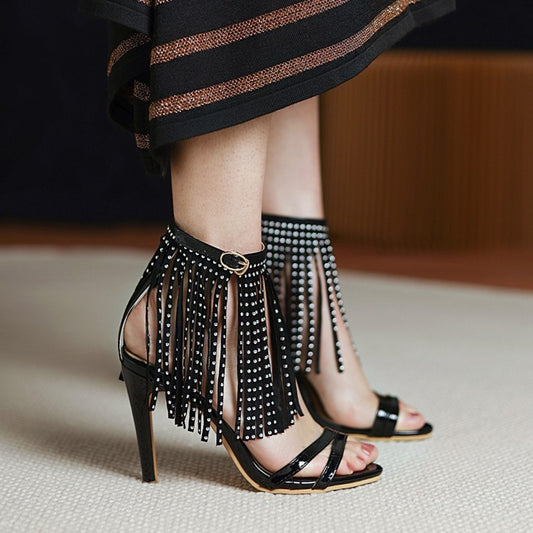 Matte Round Head High Heels