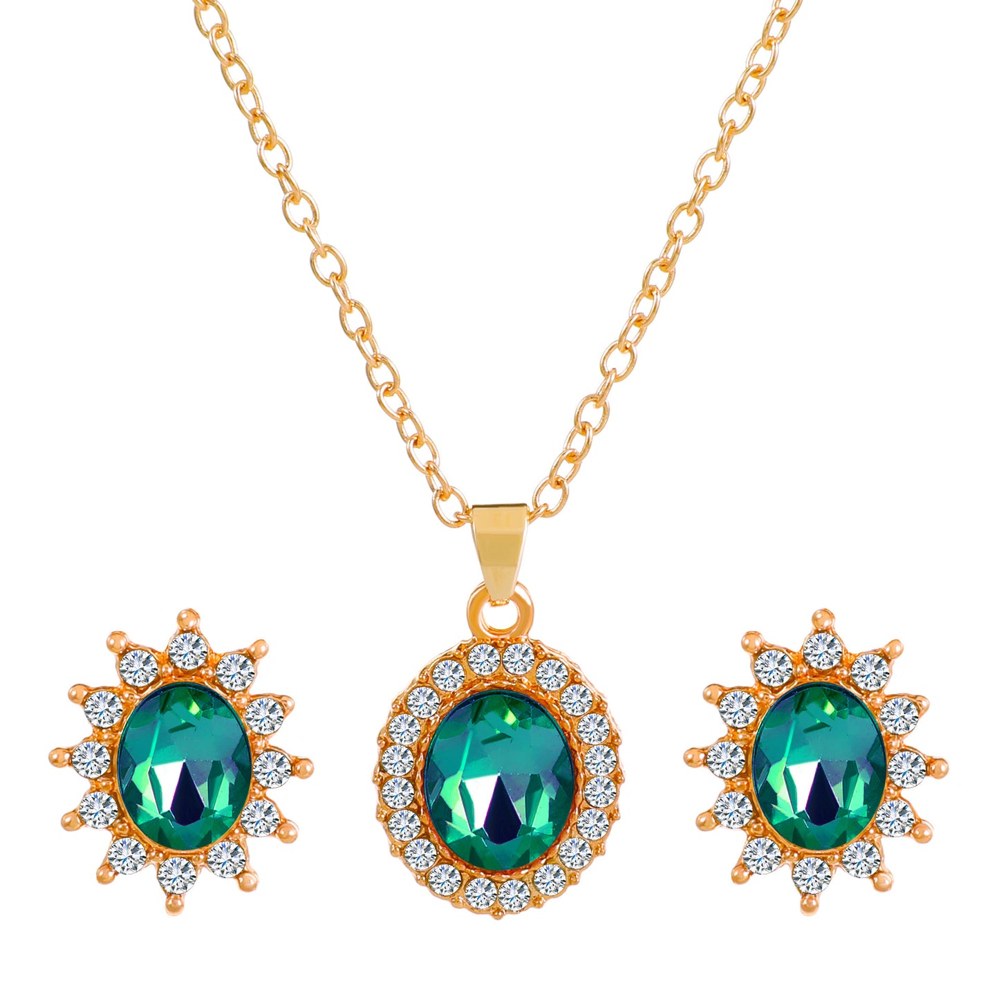 Sunflower Jewelry Set - Rose Gold Plated