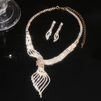 Diamond Treatment Clavicle Chain Jewelry Set The Max Mall
