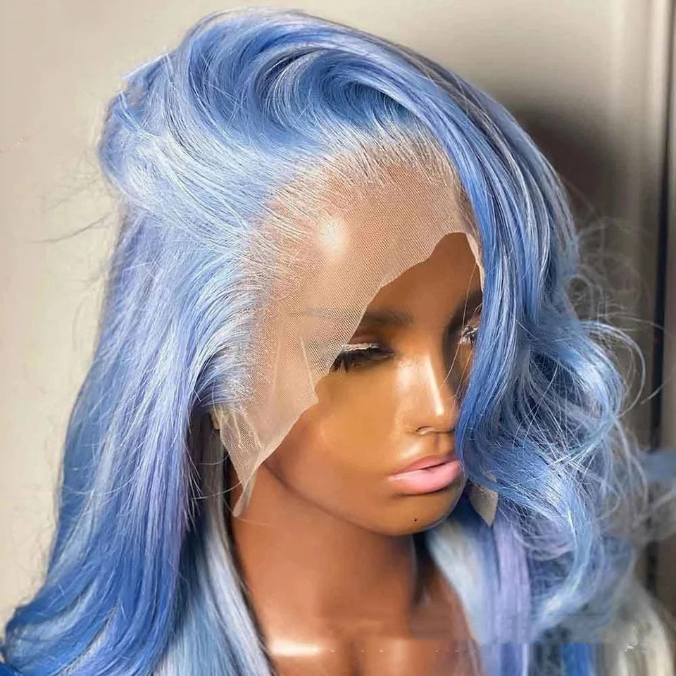 Real Human Hair Medium Long Wig