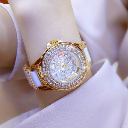 Fashion Diamond Women's Watch - Round Dial