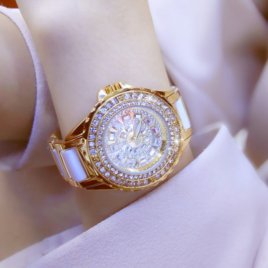 Fashion Diamond Women's Watch - Round Dial