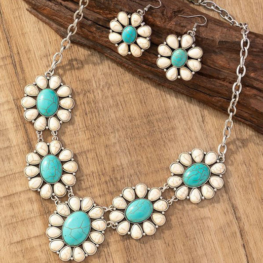 Stone Inlay Niche Style Jewelry Set