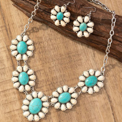 Stone Inlay Niche Style Jewelry Set