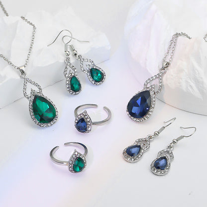 Square Pattern Electroplated Jewelry Set