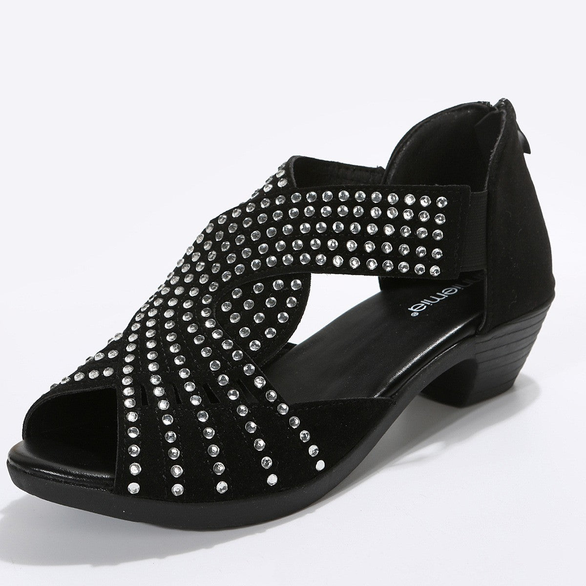 Black Artificial PU Sandals