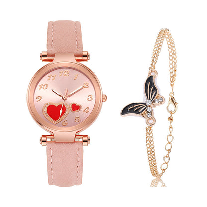 Retro Round Dial Watch - Rose Gold Clasp