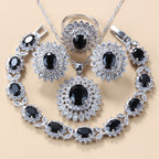 Copper Gem Jewelry Set - 4 Piece Water Wave The Max Mall