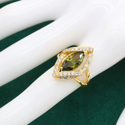 Olive Green Retro Jewelry Set