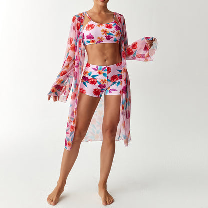 Spandex Three-Piece Swimsuit