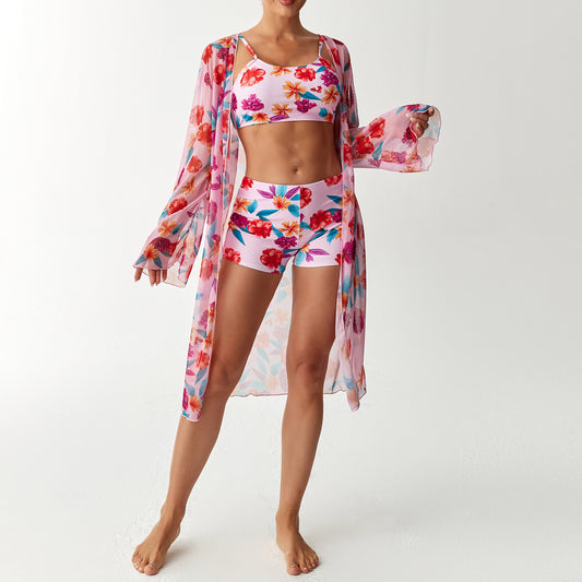 Spandex Three-Piece Swimsuit