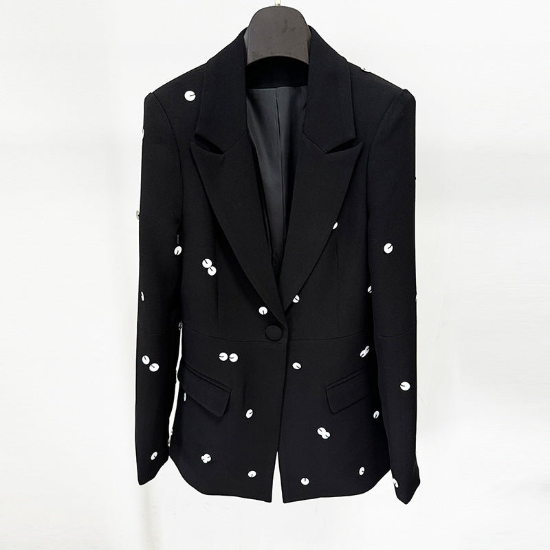 Women's Polka Dot Polyester Suit Set