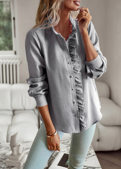 Cotton Striped Commute Shirt