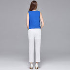 Plain Linen Wide Leg Pants Suit The Max Mall