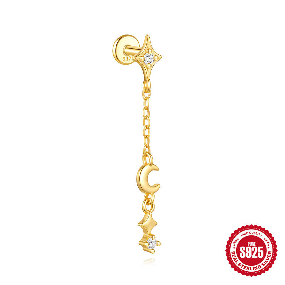 S925 Sterling Silver Geometric Earrings The Max Mall