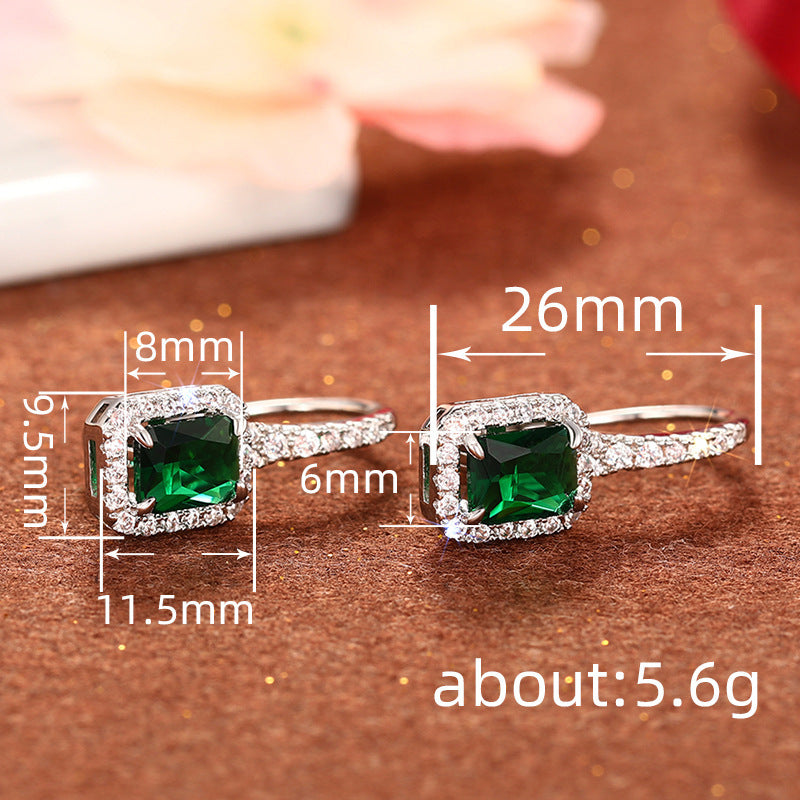 White Gold Zircon Earrings
