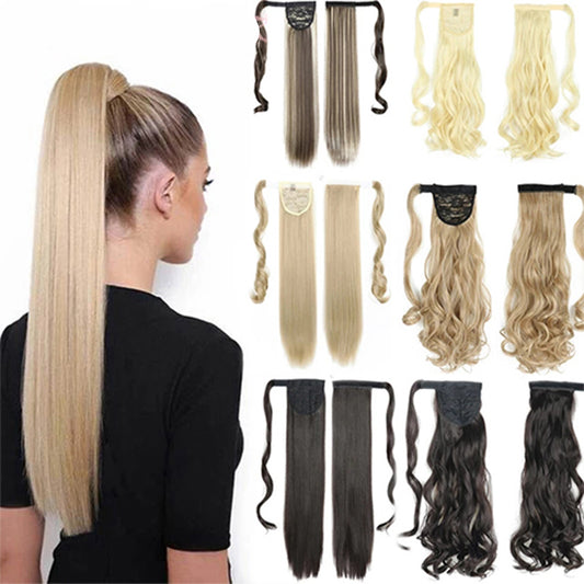 24-Inch Synthetic Ponytail Wig