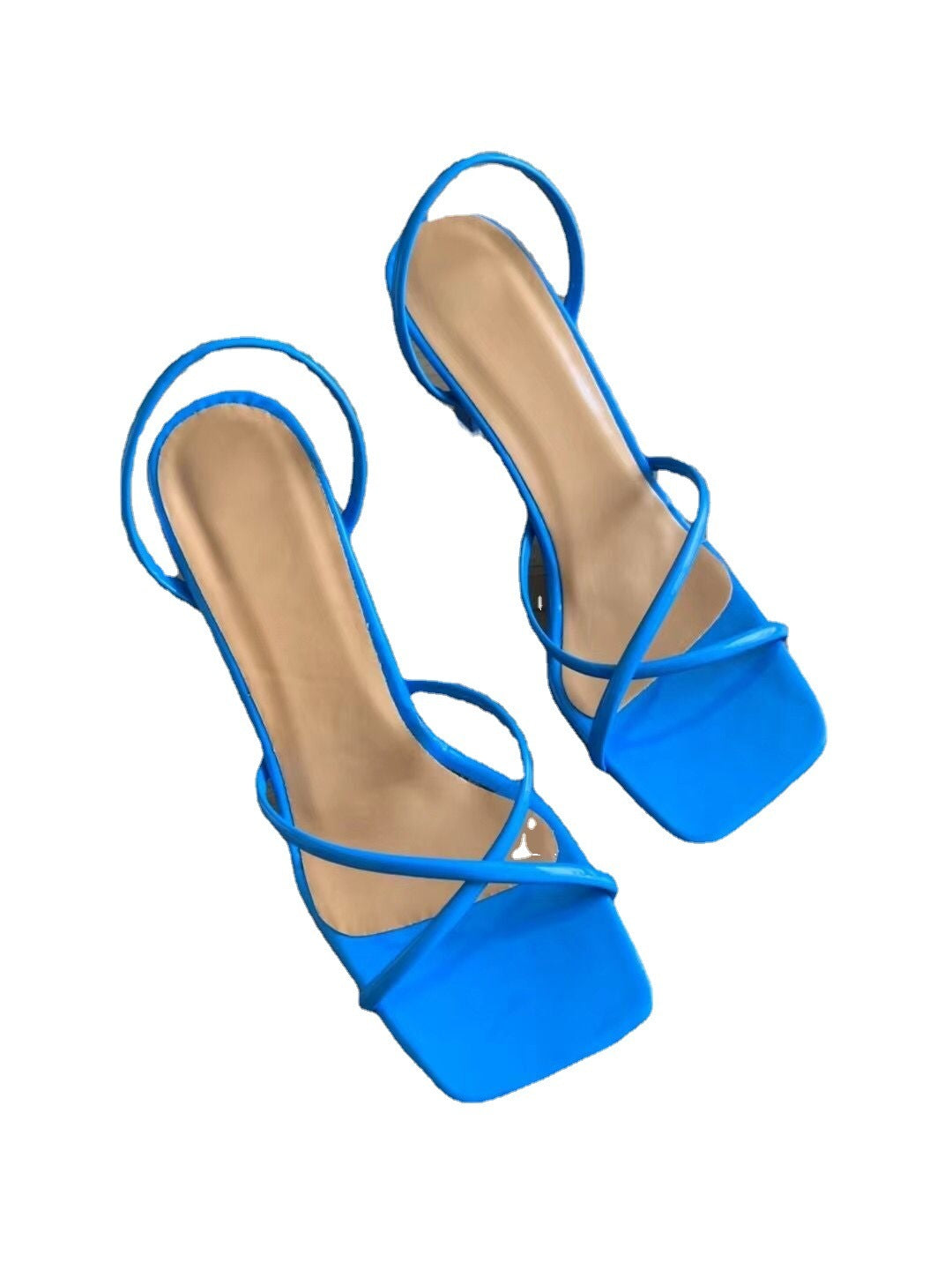 Lightweight High Heel Sandals - PU Leather