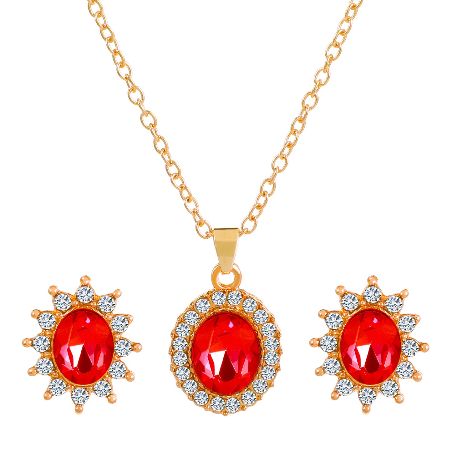 Sunflower Jewelry Set - Rose Gold Plated