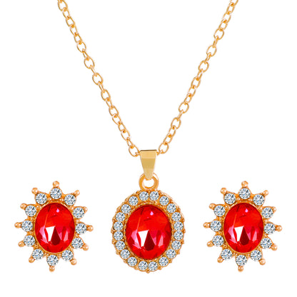 Sunflower Jewelry Set - Rose Gold Plated