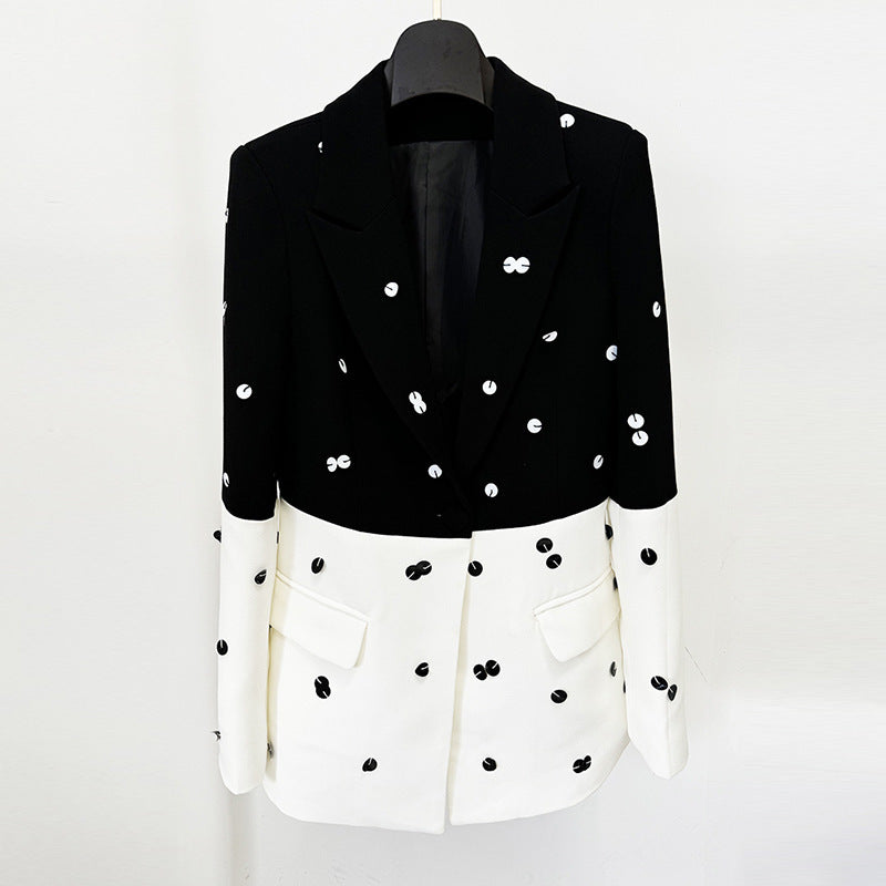 Women's Polka Dot Polyester Suit Set
