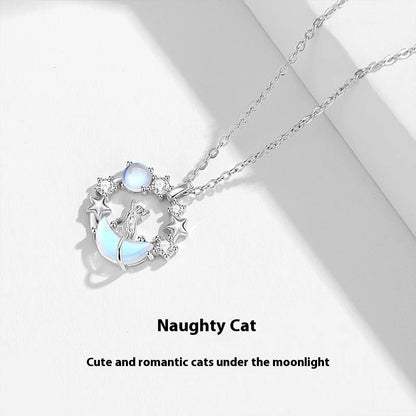 925 Silver Drop Shape Fashion OL Necklace