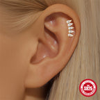 S925 Sterling Silver Geometric Earrings The Max Mall