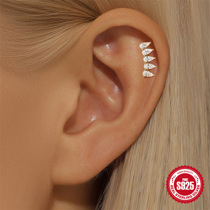 S925 Sterling Silver Geometric Earrings