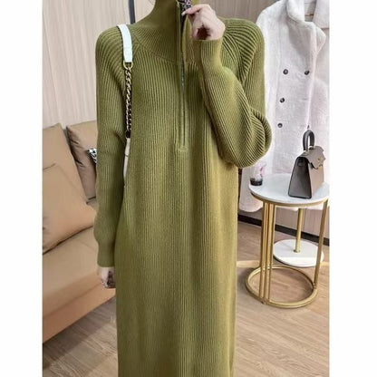 Overcoat Inner Wear Overknee Sweater Knitted Dress
