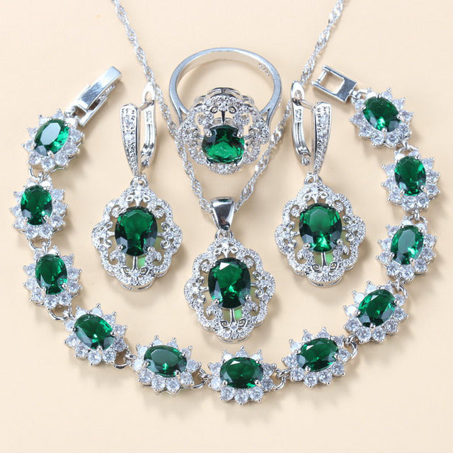 Women's Zircon Jewelry Set - Water Wave Chain