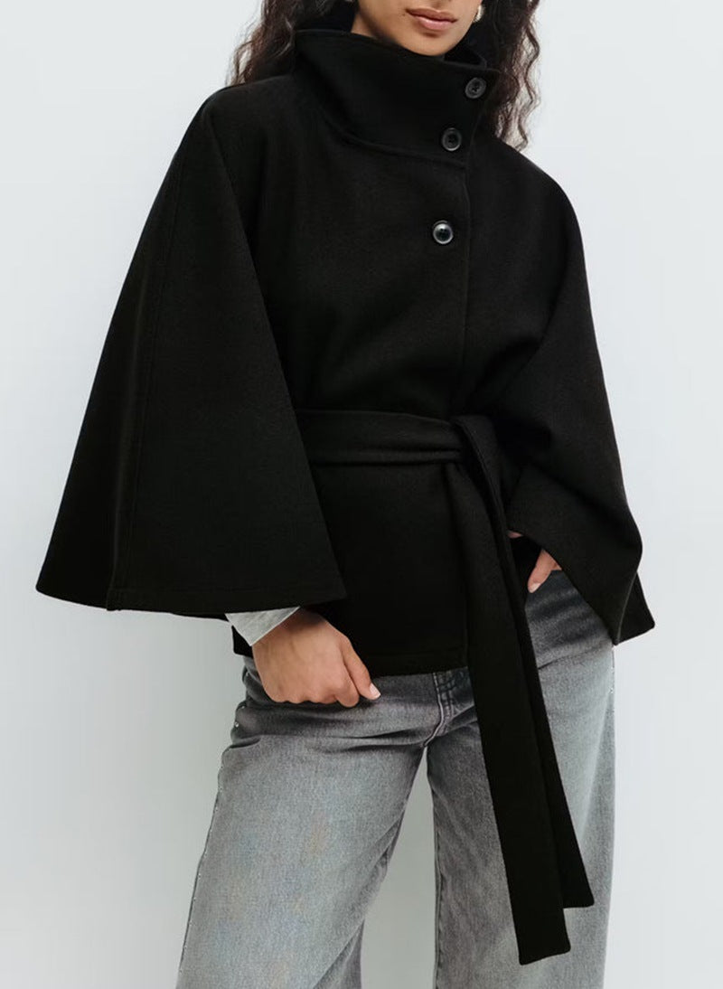 Polyester Batwing Sleeve Jacket