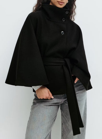 Polyester Batwing Sleeve Jacket