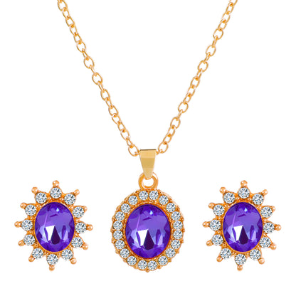 Sunflower Jewelry Set - Rose Gold Plated