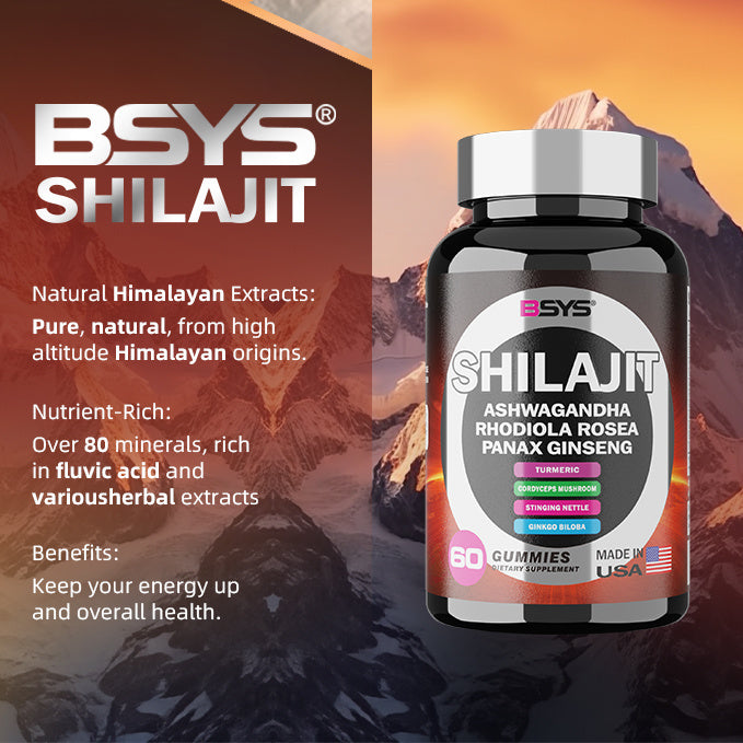 BSYS 8IN1 SHILAJIT GUMMIES 60'S The Max Mall