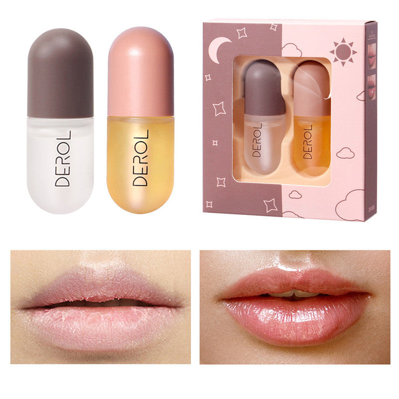 Day Night Instant Volume Lip Plumper Oil Clear Lasting Nourishing Repairing Reduce Lip Fine Line Care Lip Beauty Cosmetic The Max Mall