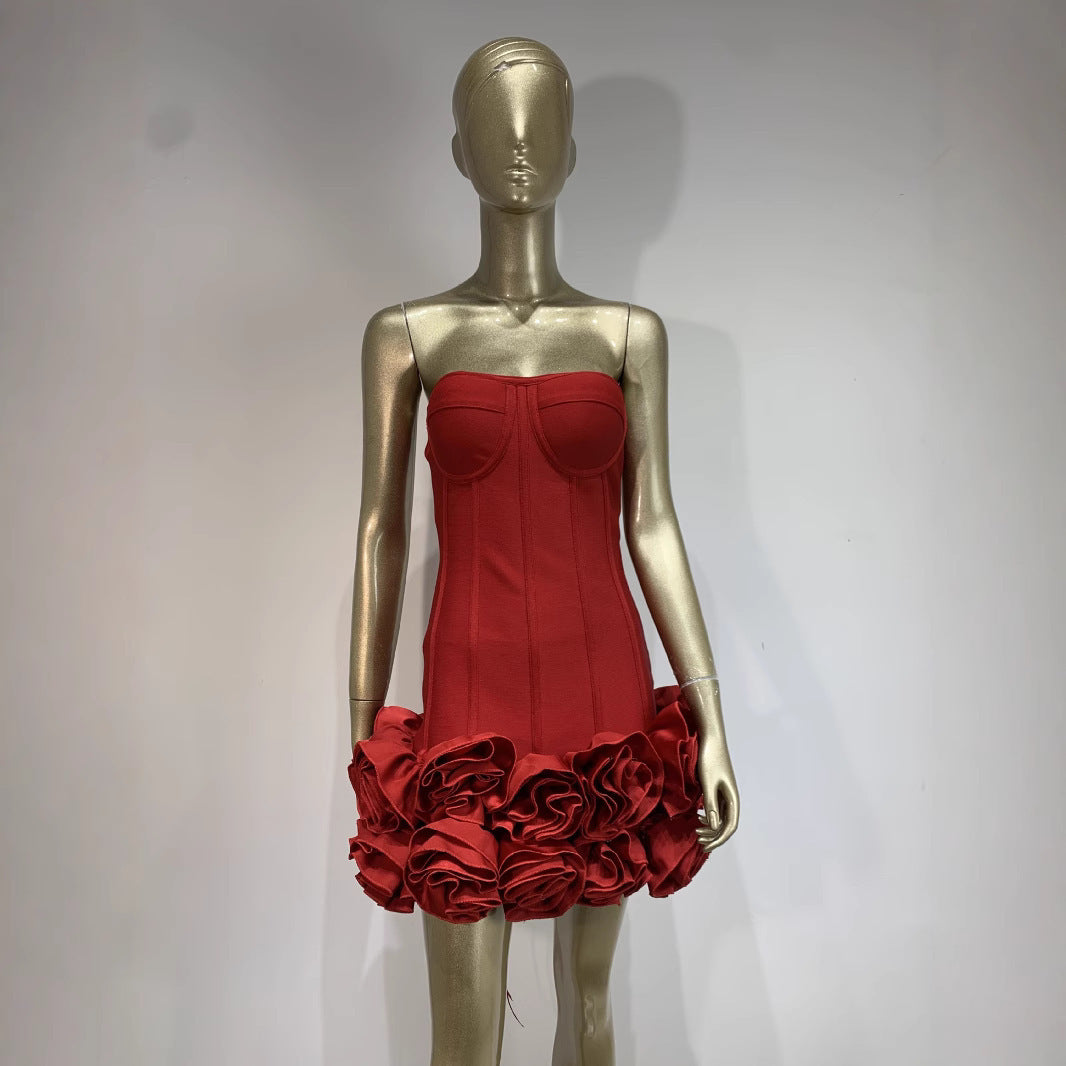 Solid Color Urban Dress - Mid Waist