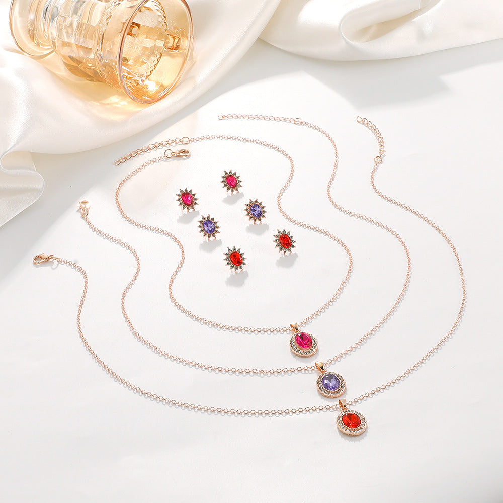 Sunflower Jewelry Set - Rose Gold Plated