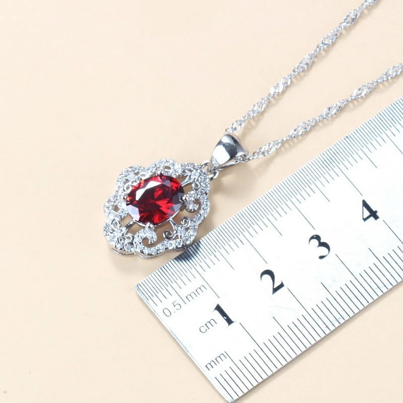 Women's Zircon Jewelry Set - Water Wave Chain