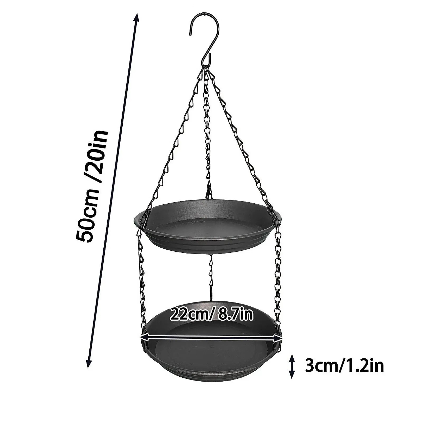 Kesoto Hanging Bird Feeder - Double Plate Large Capacity Kesoto