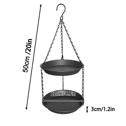 Kesoto Hanging Bird Feeder - Double Plate Large Capacity