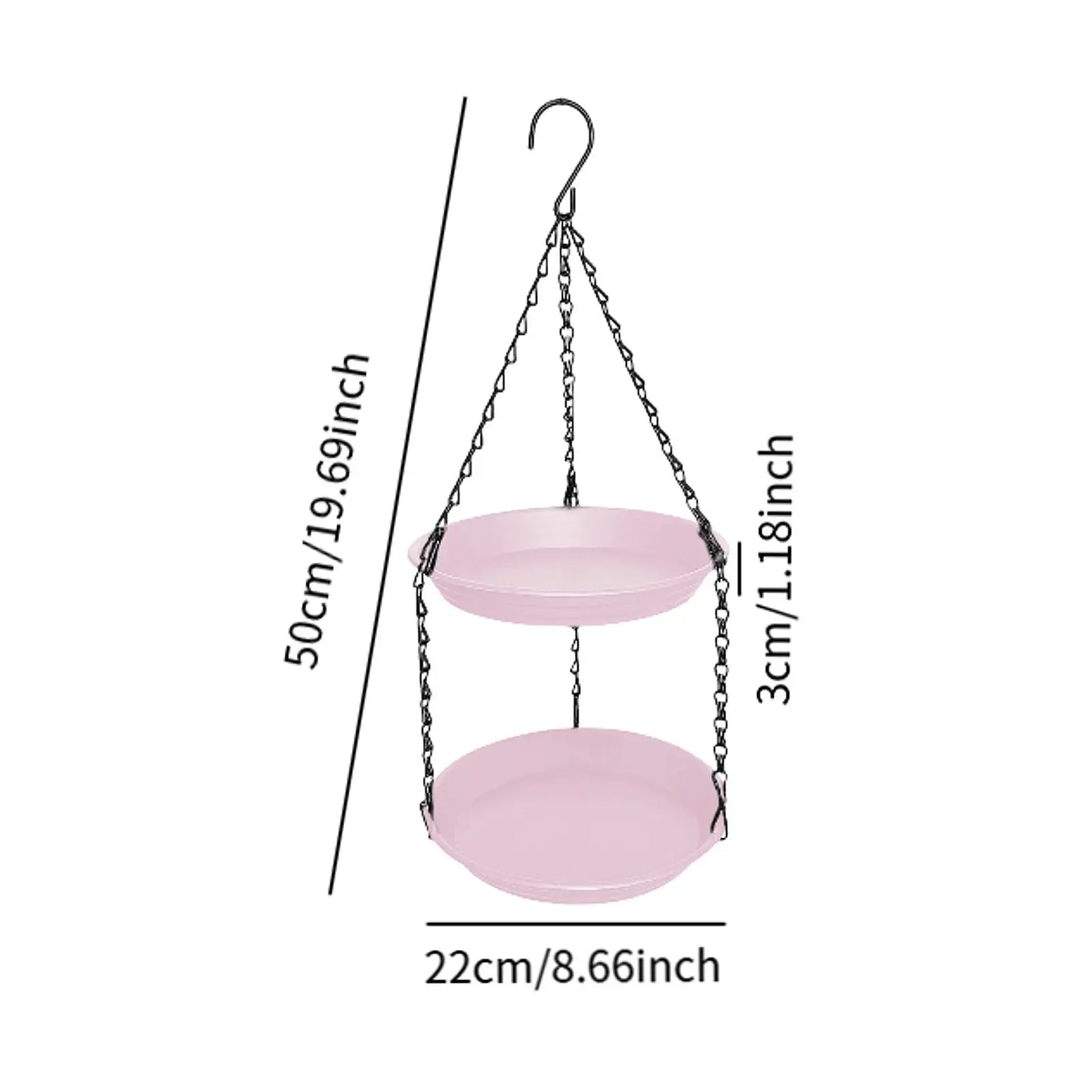 Kesoto Hanging Bird Feeder - Double Plate Large Capacity