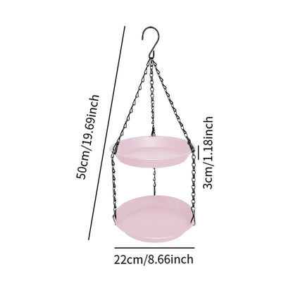 Kesoto Hanging Bird Feeder - Double Plate Large Capacity