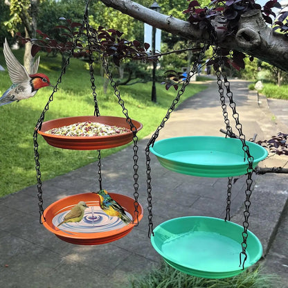 Kesoto Hanging Bird Feeder - Double Plate Large Capacity