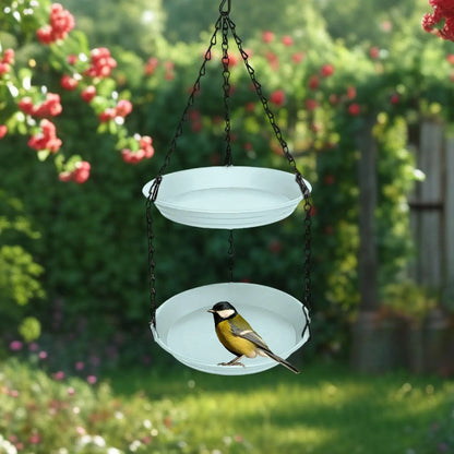 Kesoto Hanging Bird Feeder - Double Plate Large Capacity
