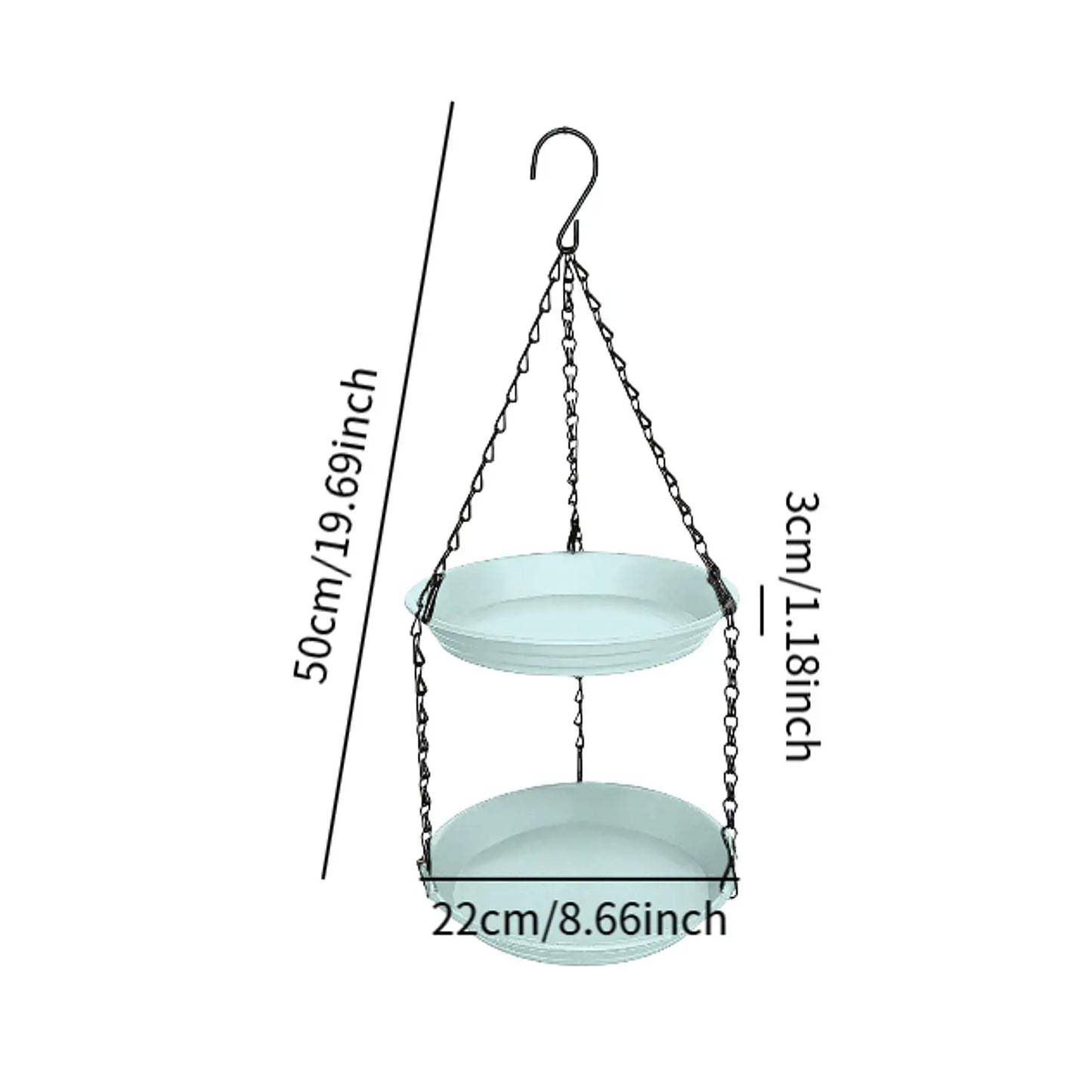 Kesoto Hanging Bird Feeder - Double Plate Large Capacity